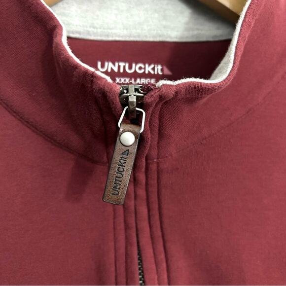 UNTUCKit Santagelo Men’s 1/4 zip pullover mock neck cotton Made in Peru EUC XXXL - Picture 4 of 10